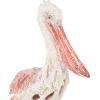 imageDeco 79 Polystone Pelican Decorative Sculpture Textured Home Decor Statue with Red Feathers and Round Blocks Accent Figurine 8quot x 4quot x 13quot RedRed