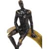 imageDeco 79 Polystone People Decorative Sculpture Home Decor Statue Accent Figurine 9quot x 5quot x 15quot BlackBlack