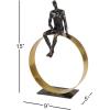 imageDeco 79 Polystone People Decorative Sculpture Home Decor Statue Accent Figurine 9quot x 5quot x 15quot BlackBlack