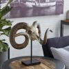 imageDeco 79 Polystone Ram Decorative Sculpture Skull Home Decor Statue Accent Figurine 22quot x 8quot x 17quot Brown