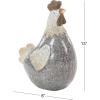 imageDeco 79 Polystone Rooster Decorative Garden Sculpture Indoor Outdoor Garden Statue Outdoor Sculpture 8quot x 5quot x 13quot Gray8 x 5 x 13