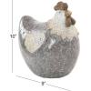 imageDeco 79 Polystone Rooster Decorative Garden Sculpture Indoor Outdoor Garden Statue Outdoor Sculpture 8quot x 5quot x 13quot Gray9 x 6 x 10