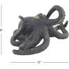 imageDeco 79 Porcelain Ceramic Octopus Decorative Sculpture Tall Home Decor Statue with Long Tentacles Accent Figurine 11quot x 12quot x 17quot SilverBlack