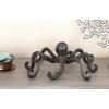 imageDeco 79 Porcelain Ceramic Octopus Decorative Sculpture Tall Home Decor Statue with Long Tentacles Accent Figurine 11quot x 12quot x 17quot SilverBlack