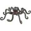 imageDeco 79 Porcelain Ceramic Octopus Decorative Sculpture Tall Home Decor Statue with Long Tentacles Accent Figurine 11quot x 12quot x 17quot SilverBlack