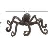 imageDeco 79 Porcelain Ceramic Octopus Decorative Sculpture Tall Home Decor Statue with Long Tentacles Accent Figurine 11quot x 12quot x 17quot SilverBlack