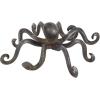 imageDeco 79 Porcelain Ceramic Octopus Decorative Sculpture Tall Home Decor Statue with Long Tentacles Accent Figurine 11quot x 12quot x 17quot SilverBlack