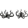 imageDeco 79 Porcelain Ceramic Octopus Decorative Sculpture Tall Home Decor Statue with Long Tentacles Accent Figurine 11quot x 12quot x 17quot SilverBlack