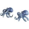 imageDeco 79 Porcelain Ceramic Octopus Decorative Sculpture Tall Home Decor Statue with Long Tentacles Accent Figurine 11quot x 12quot x 17quot SilverDark Blue