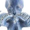 imageDeco 79 Porcelain Ceramic Octopus Decorative Sculpture Tall Home Decor Statue with Long Tentacles Accent Figurine 11quot x 12quot x 17quot SilverDark Blue