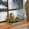 imageDeco 79 Porcelain Ceramic Octopus Decorative Sculpture Tall Home Decor Statue with Long Tentacles Accent Figurine 11quot x 12quot x 17quot SilverGold