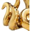 imageDeco 79 Porcelain Ceramic Octopus Decorative Sculpture Tall Home Decor Statue with Long Tentacles Accent Figurine 11quot x 12quot x 17quot SilverGold