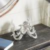 imageDeco 79 Porcelain Ceramic Octopus Decorative Sculpture Tall Home Decor Statue with Long Tentacles Accent Figurine 11quot x 12quot x 17quot SilverSilver