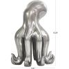 imageDeco 79 Porcelain Ceramic Octopus Decorative Sculpture Tall Home Decor Statue with Long Tentacles Accent Figurine 11quot x 12quot x 17quot SilverSilver