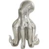 imageDeco 79 Porcelain Ceramic Octopus Decorative Sculpture Tall Home Decor Statue with Long Tentacles Accent Figurine 11quot x 12quot x 17quot SilverSilver