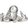 imageDeco 79 Porcelain Ceramic Octopus Decorative Sculpture Tall Home Decor Statue with Long Tentacles Accent Figurine 11quot x 12quot x 17quot SilverSilver