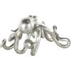 imageDeco 79 Porcelain Ceramic Octopus Decorative Sculpture Tall Home Decor Statue with Long Tentacles Accent Figurine 11quot x 12quot x 17quot SilverSilver