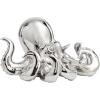 imageDeco 79 Porcelain Ceramic Octopus Decorative Sculpture Tall Home Decor Statue with Long Tentacles Accent Figurine 11quot x 12quot x 17quot SilverSilver