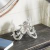 imageDeco 79 Porcelain Ceramic Octopus Decorative Sculpture Tall Home Decor Statue with Long Tentacles Accent Figurine 11quot x 12quot x 17quot SilverSilver
