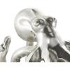 imageDeco 79 Porcelain Ceramic Octopus Decorative Sculpture Tall Home Decor Statue with Long Tentacles Accent Figurine 11quot x 12quot x 17quot SilverSilver