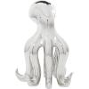 imageDeco 79 Porcelain Ceramic Octopus Decorative Sculpture Tall Home Decor Statue with Long Tentacles Accent Figurine 11quot x 12quot x 17quot SilverSilver