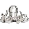 imageDeco 79 Porcelain Ceramic Octopus Decorative Sculpture Tall Home Decor Statue with Long Tentacles Accent Figurine 11quot x 12quot x 17quot SilverSilver