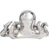 imageDeco 79 Porcelain Ceramic Octopus Decorative Sculpture Tall Home Decor Statue with Long Tentacles Accent Figurine 11quot x 12quot x 17quot SilverSilver