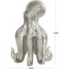 imageDeco 79 Porcelain Ceramic Octopus Decorative Sculpture Tall Home Decor Statue with Long Tentacles Accent Figurine 11quot x 12quot x 17quot SilverSilver