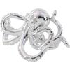 imageDeco 79 Porcelain Ceramic Octopus Decorative Sculpture Tall Home Decor Statue with Long Tentacles Accent Figurine 11quot x 12quot x 17quot SilverSilver