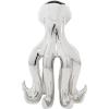 imageDeco 79 Porcelain Ceramic Octopus Decorative Sculpture Tall Home Decor Statue with Long Tentacles Accent Figurine 11quot x 12quot x 17quot SilverSilver