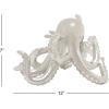 imageDeco 79 Porcelain Ceramic Octopus Decorative Sculpture Tall Home Decor Statue with Long Tentacles Accent Figurine 11quot x 12quot x 17quot SilverSilver