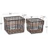 imageDeco 79 Seagrass Decorative and Functional Storage Basket Basket Organizer with Handles Set of 2 Basket for Storage 14quot 24quotW Black2 PIECES CONVENIENTLY SIZED