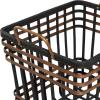 imageDeco 79 Seagrass Decorative and Functional Storage Basket Basket Organizer with Handles Set of 2 Basket for Storage 14quot 24quotW Black2 PIECES CONVENIENTLY SIZED