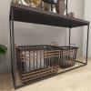 imageDeco 79 Seagrass Decorative and Functional Storage Basket Basket Organizer with Handles Set of 2 Basket for Storage 14quot 24quotW Black2 PIECES CONVENIENTLY SIZED