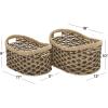 imageDeco 79 Seagrass Handmade Decorative and Functional Storage Basket Two Toned Basket Organizer with Handles Set of 2 Basket for Storage 10quot 9quotH BrownBrown