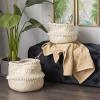 imageDeco 79 Seagrass Handmade Patterned Storage Basket with Handles Set of 2 17quot 14quotH Brown