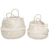 imageDeco 79 Seagrass Handmade Patterned Storage Basket with Handles Set of 2 17quot 14quotH Brown