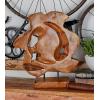 imageDeco 79 Teak Wood Abstract Handmade Decorative Sculpture Carved Home Decor Statue with Faces Accent Figurine 13quot x 4quot x 16quot Brown16 x 5 x 19