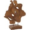 imageDeco 79 Teak Wood Abstract Handmade Decorative Sculpture Carved Home Decor Statue with Faces Accent Figurine 13quot x 4quot x 16quot Brown16 x 5 x 19