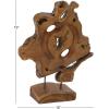 imageDeco 79 Teak Wood Abstract Handmade Decorative Sculpture Carved Home Decor Statue with Faces Accent Figurine 13quot x 4quot x 16quot Brown16 x 5 x 19