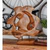 imageDeco 79 Teak Wood Abstract Handmade Decorative Sculpture Carved Home Decor Statue with Faces Accent Figurine 13quot x 4quot x 16quot Brown16 x 5 x 19