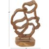 imageDeco 79 Teak Wood Abstract Handmade Decorative Sculpture Carved Home Decor Statue with Faces Accent Figurine 13quot x 4quot x 16quot Brown16 x 8 x 25