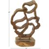 imageDeco 79 Teak Wood Abstract Handmade Decorative Sculpture Carved Home Decor Statue with Faces Accent Figurine 13quot x 4quot x 16quot Brown16 x 8 x 25