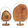 imageDeco 79 Teak Wood Abstract Handmade Decorative Sculpture Carved Home Decor Statue with Faces Accent Figurine 13quot x 4quot x 16quot Brown18  15H
