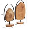 imageDeco 79 Teak Wood Abstract Handmade Decorative Sculpture Carved Home Decor Statue with Faces Accent Figurine 13quot x 4quot x 16quot Brown18  15H