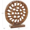 imageDeco 79 Teak Wood Abstract Handmade Decorative Sculpture Carved Home Decor Statue with Faces Accent Figurine 13quot x 4quot x 16quot Brown20 x 6 x 21