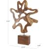 imageDeco 79 Teak Wood Abstract Handmade Decorative Sculpture Carved Home Decor Statue with Faces Accent Figurine 13quot x 4quot x 16quot Brown22 x 4 x 31