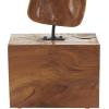 imageDeco 79 Teak Wood Abstract Handmade Decorative Sculpture Carved Home Decor Statue with Faces Accent Figurine 13quot x 4quot x 16quot Brown22 x 4 x 31