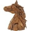 imageDeco 79 Teak Wood Horse Handmade Decorative Sculpture Head Home Decor Statue with Layered Woodchip Pieces Accent Figurine 10quot x 18quot x 24quot Brown