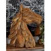 imageDeco 79 Teak Wood Horse Handmade Decorative Sculpture Head Home Decor Statue with Layered Woodchip Pieces Accent Figurine 10quot x 18quot x 24quot Brown